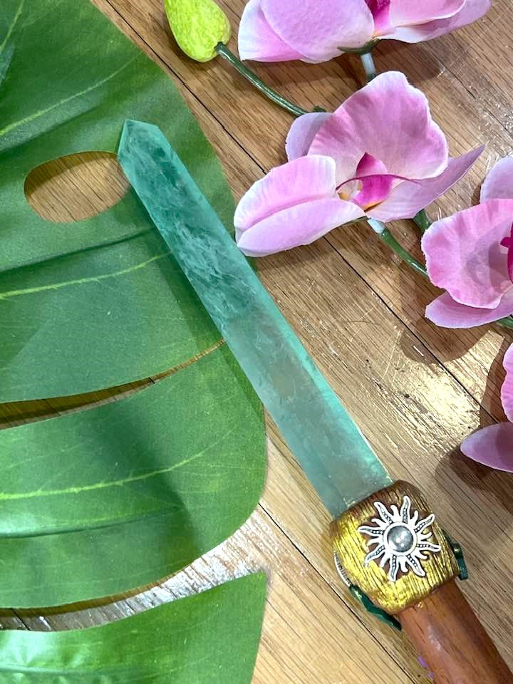 Green Fluorite Pentagram Wand