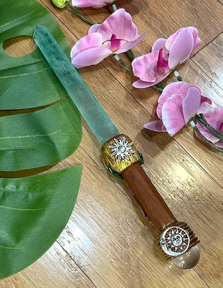 Green Fluorite Pentagram Wand