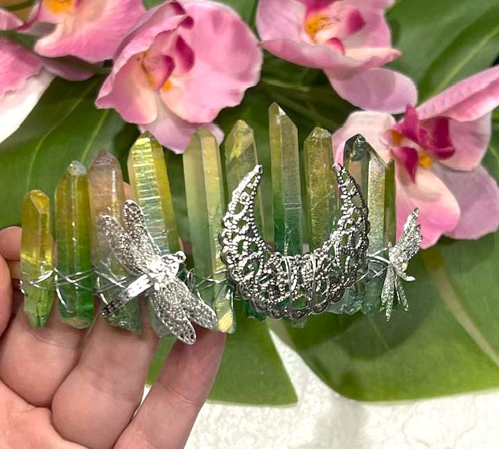 Midsummer Night Green Aqua Aura Crown