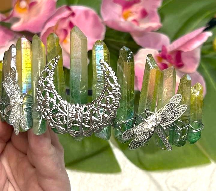 Midsummer Night Green Aqua Aura Crown