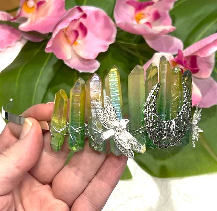 Midsummer Night Green Aqua Aura Crown