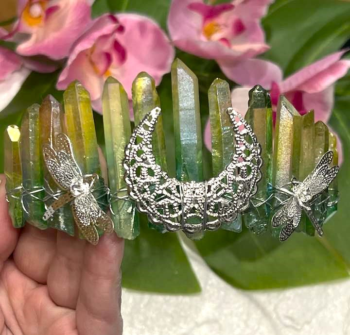 Midsummer Night Green Aqua Aura Crown