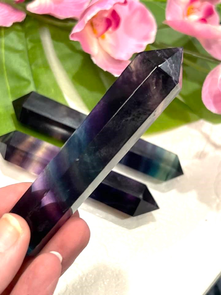 Rainbow Fluorite Double Terminated Wand