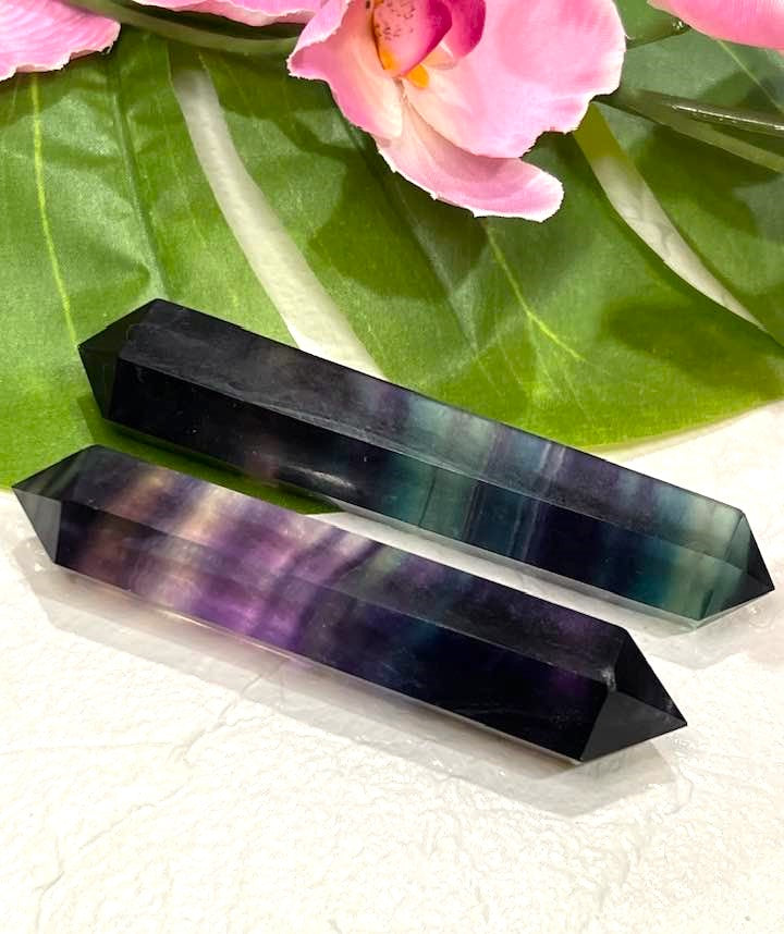 Rainbow Fluorite Double Terminated Wand