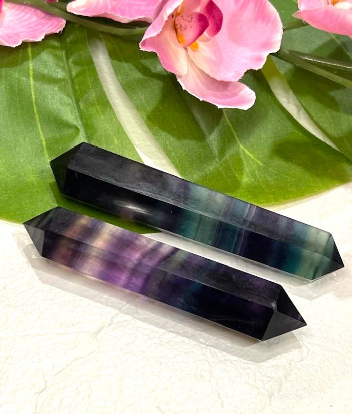 Rainbow Fluorite Double Terminated Wand