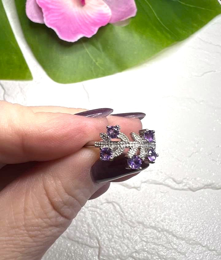 Adjustable Lavender Amethyst Ring