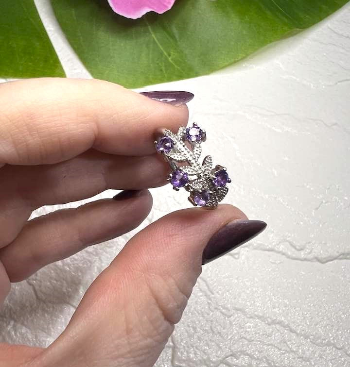 Adjustable Lavender Amethyst Ring