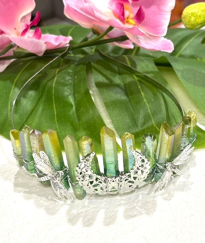 Midsummer Night Green Aqua Aura Crown