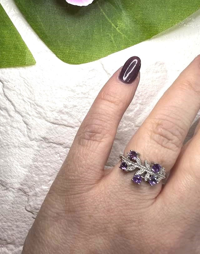 Adjustable Lavender Amethyst Ring