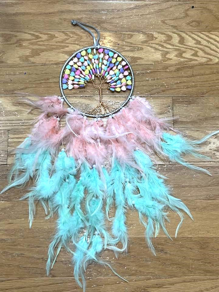 Tree of Life Pastel Hearts Dreamcatcher