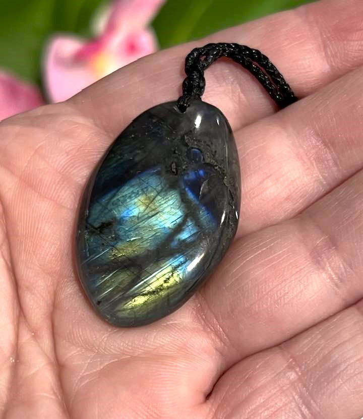 Rainbow Flash Labradorite Adjustable Necklace