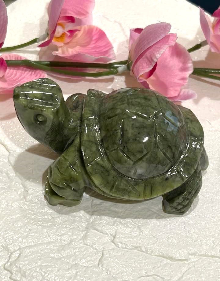 Green Jade Turtle 4"