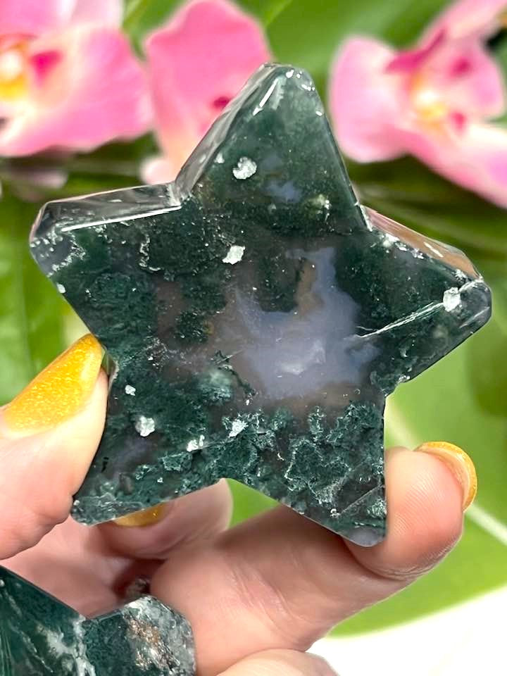 Moss Agate Star for Emotional Balance