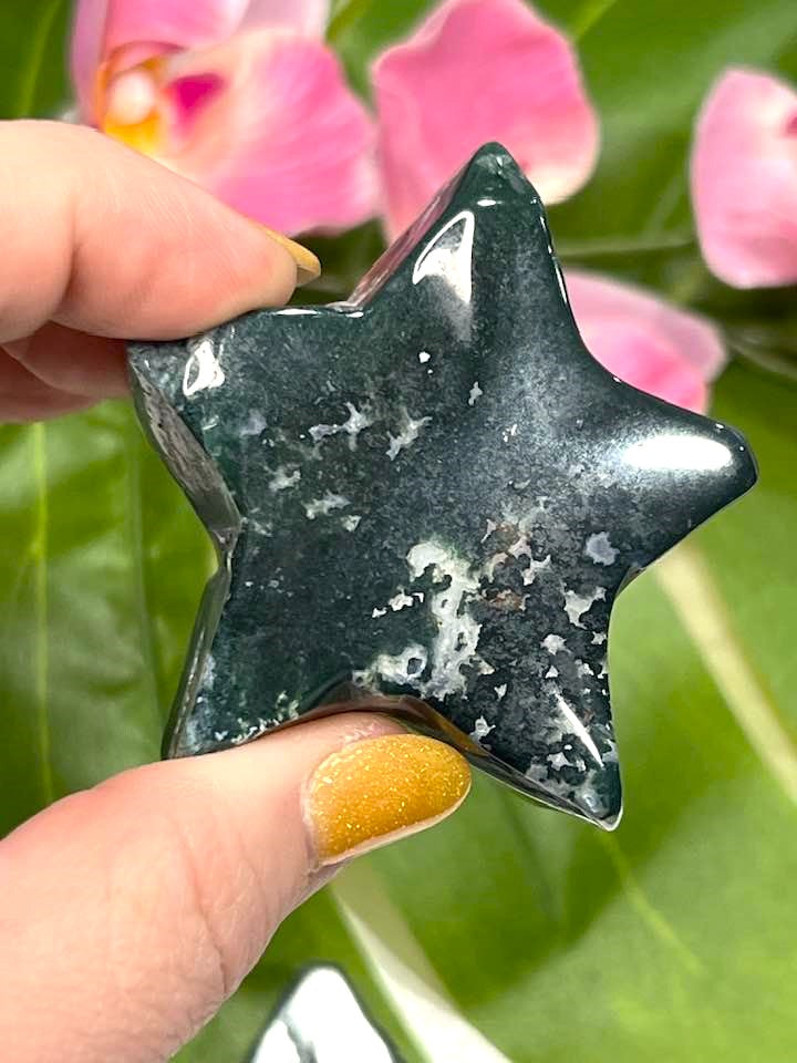 Moss Agate Star for Emotional Balance