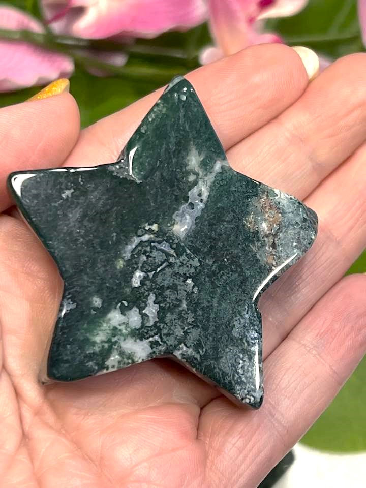Moss Agate Star for Emotional Balance