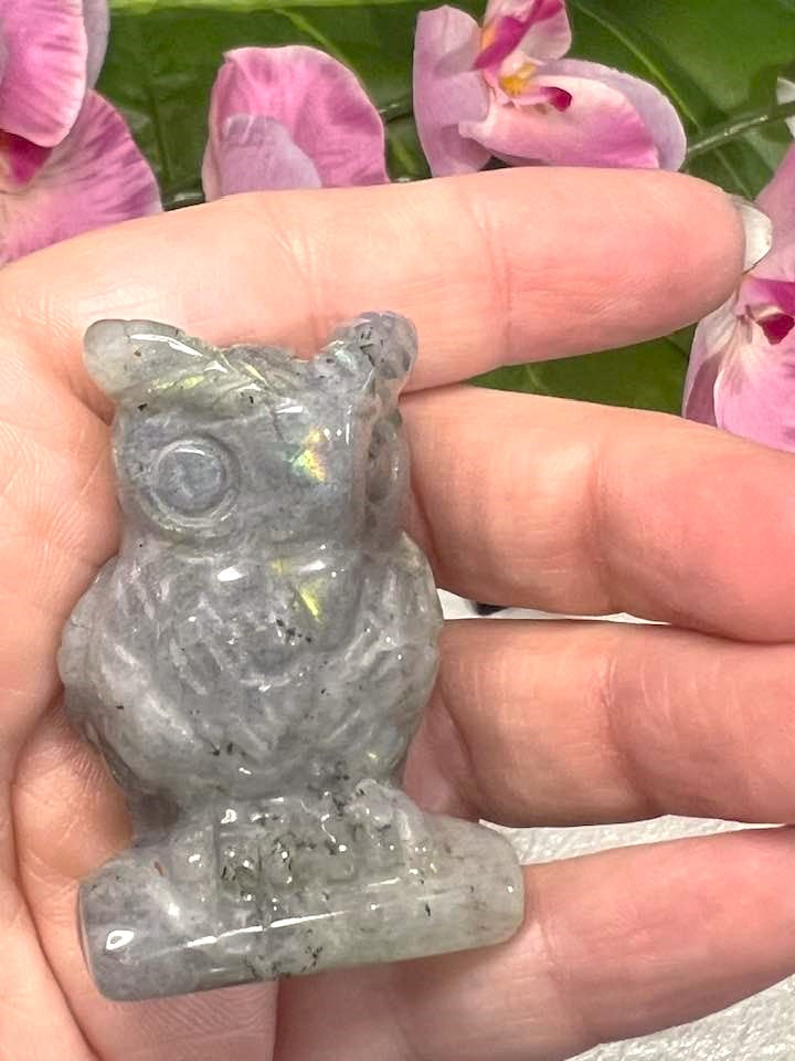 Natural Stone Owl in a variety of stones
