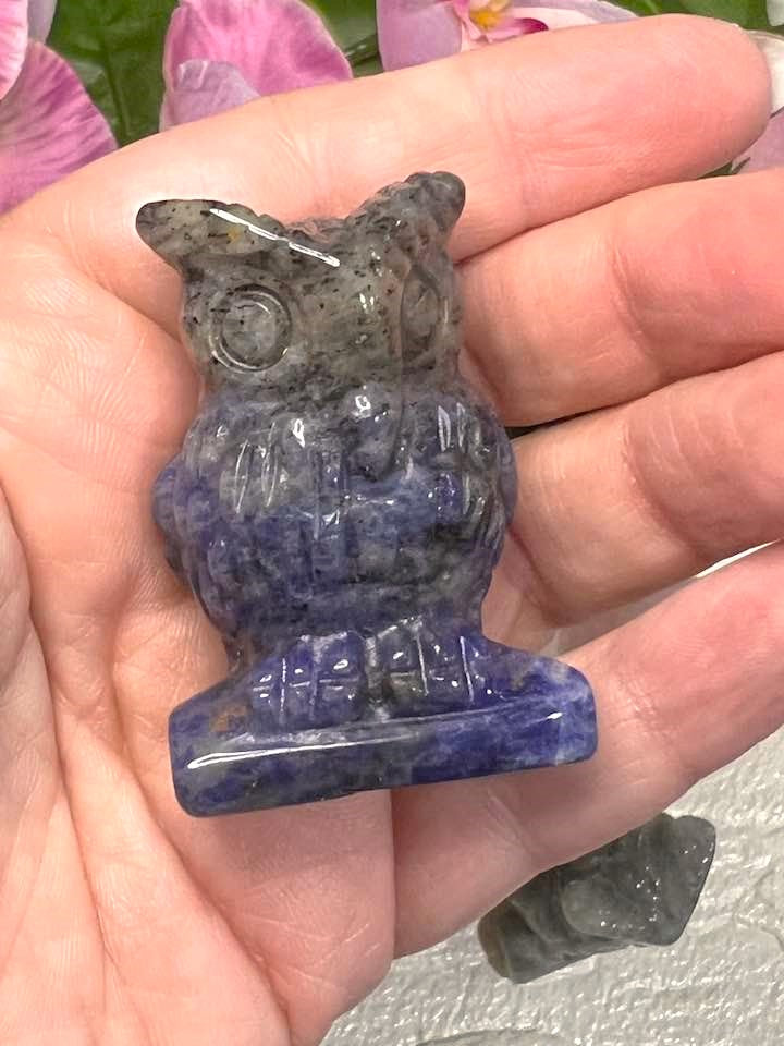 Natural Stone Owl in a variety of stones