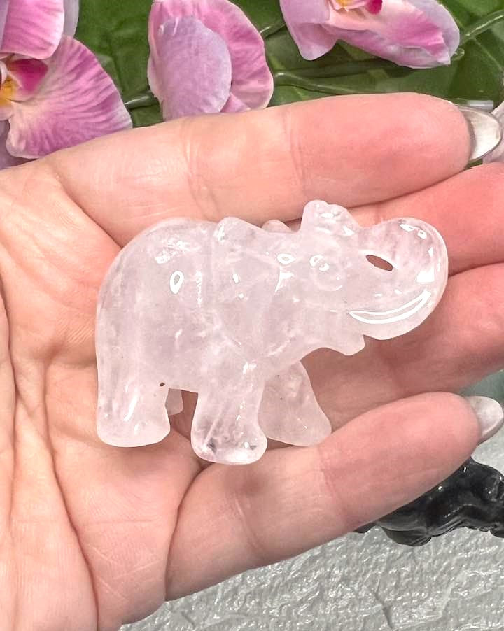 Natural Stone Elephant 2" in variety of stones