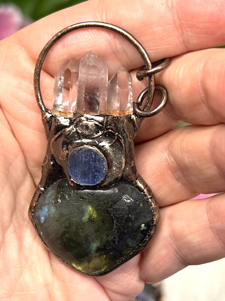 Copper & Labradorite Amulet
