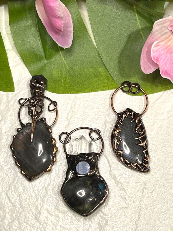 Copper & Labradorite Amulet