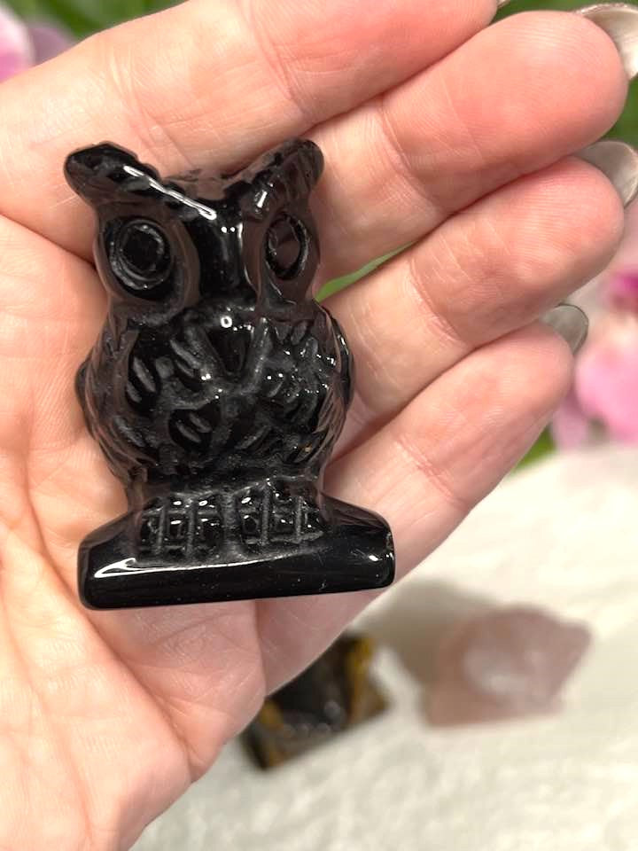 Natural Stone Owl in a variety of stones