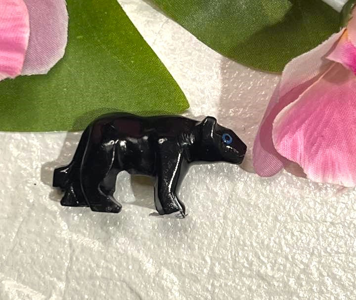 Black Onyx Panther Carving