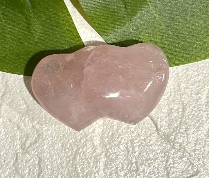 Rose Quartz Double Heart