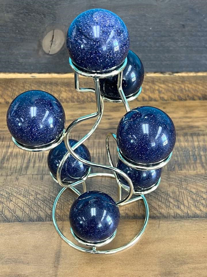 Blue Goldstone Sphere 2"