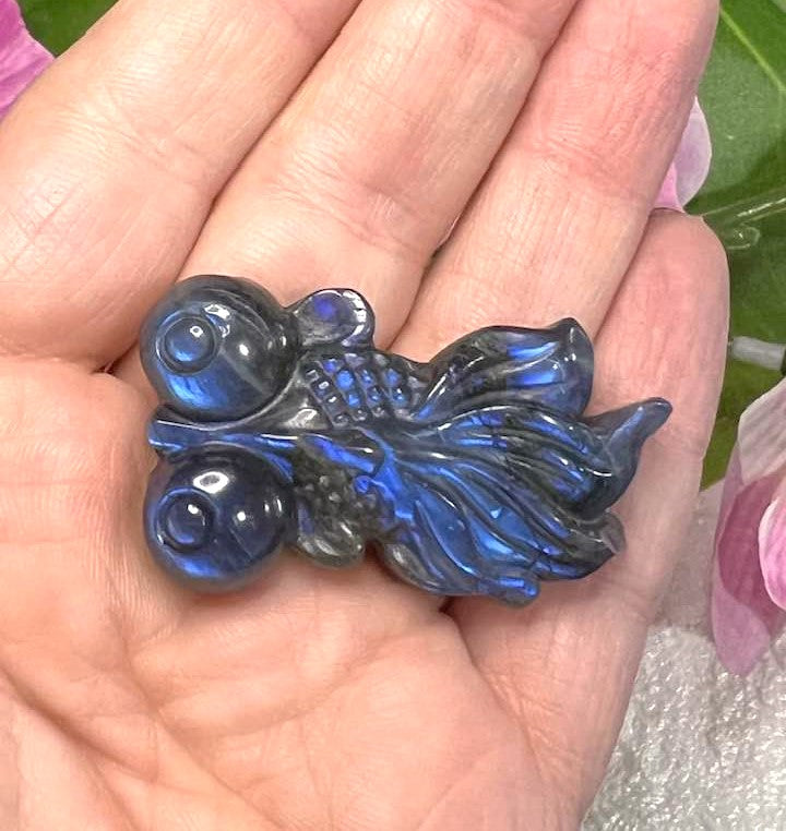 Goldfish Carving in Labradorite