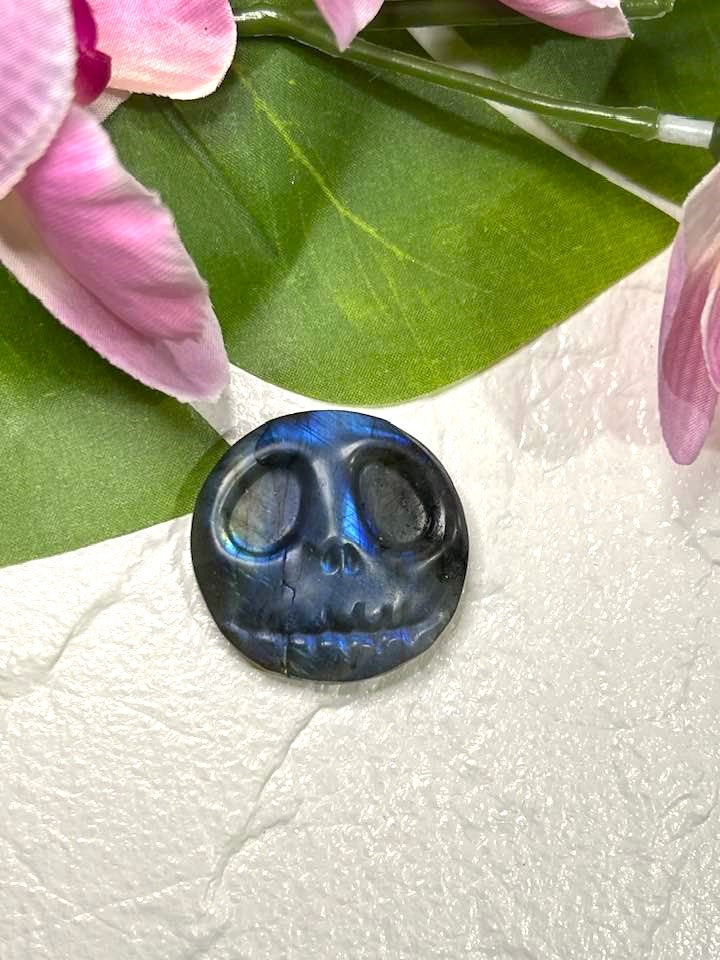 Skull Carving in Labradorite