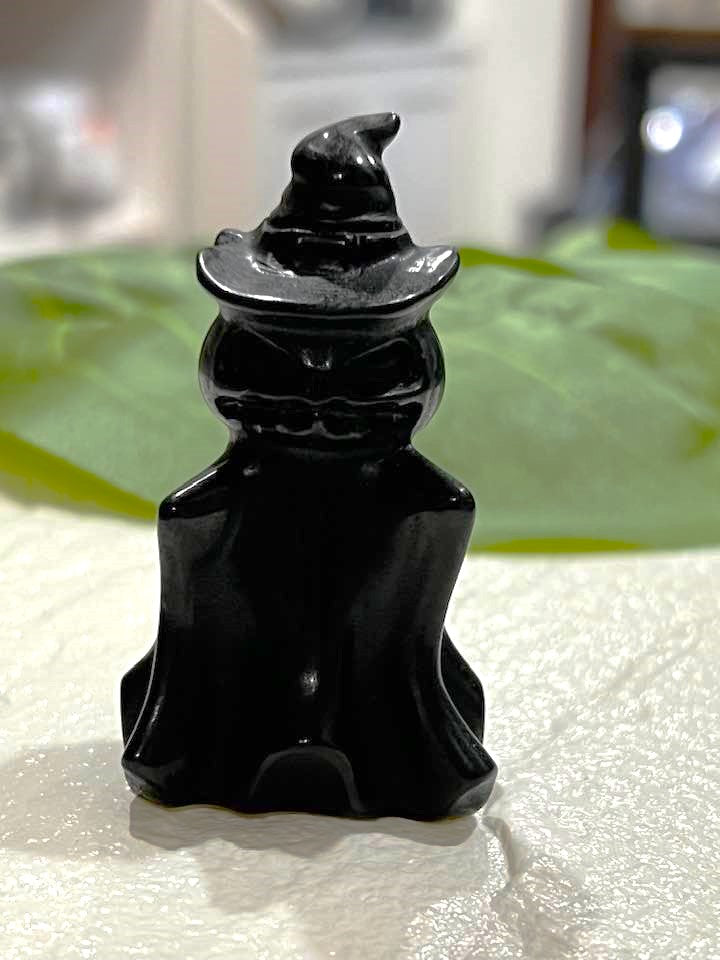 Black Obsidian Pumpkin Ghost