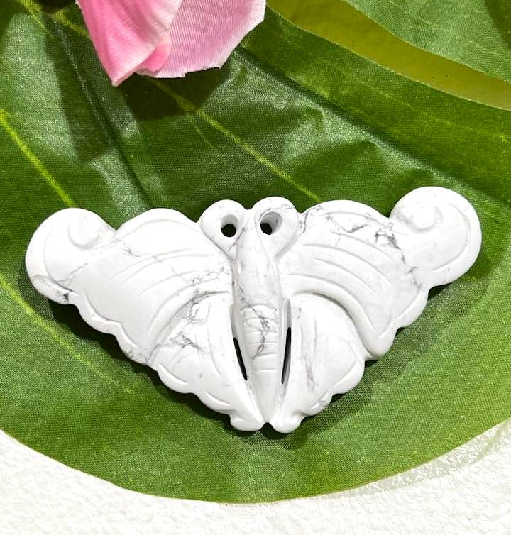 Yellow Fluorite or Howlite Moth