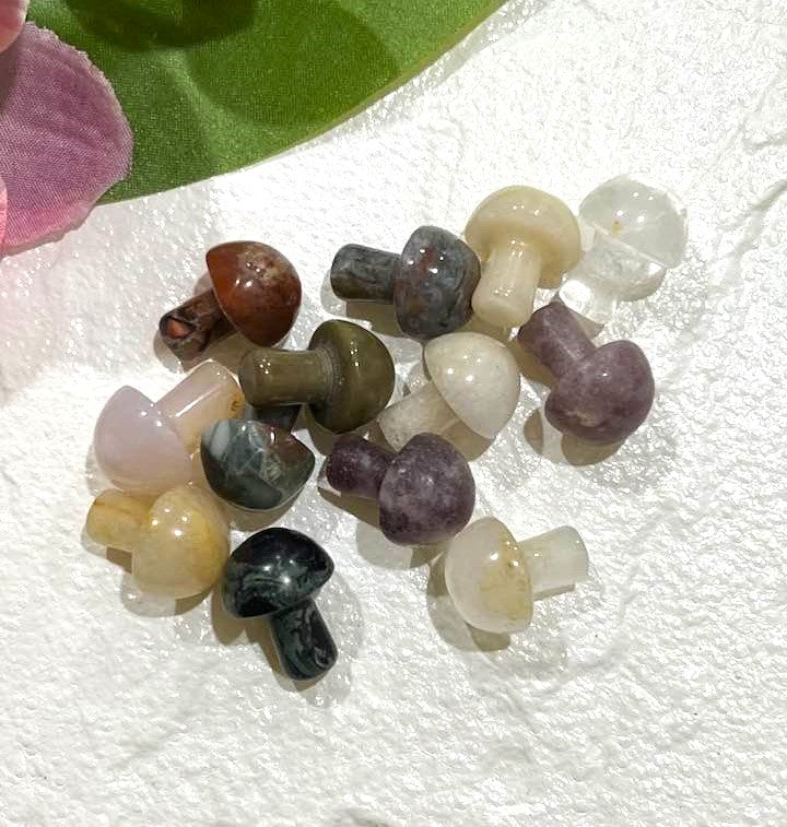 Miniature Crystal & Stone Mushrooms
