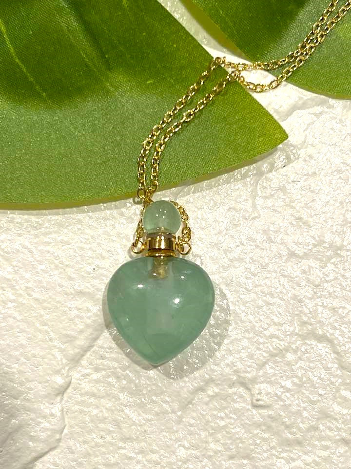 Aventurine Heart Shape Bottle Necklace