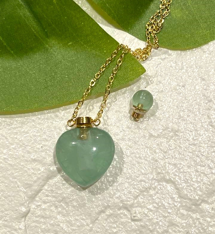 Aventurine Heart Shape Bottle Necklace