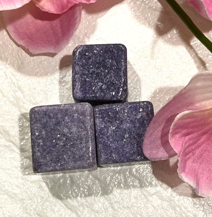 Cube in Aquamarine Lepidolite Lapis Lazuli