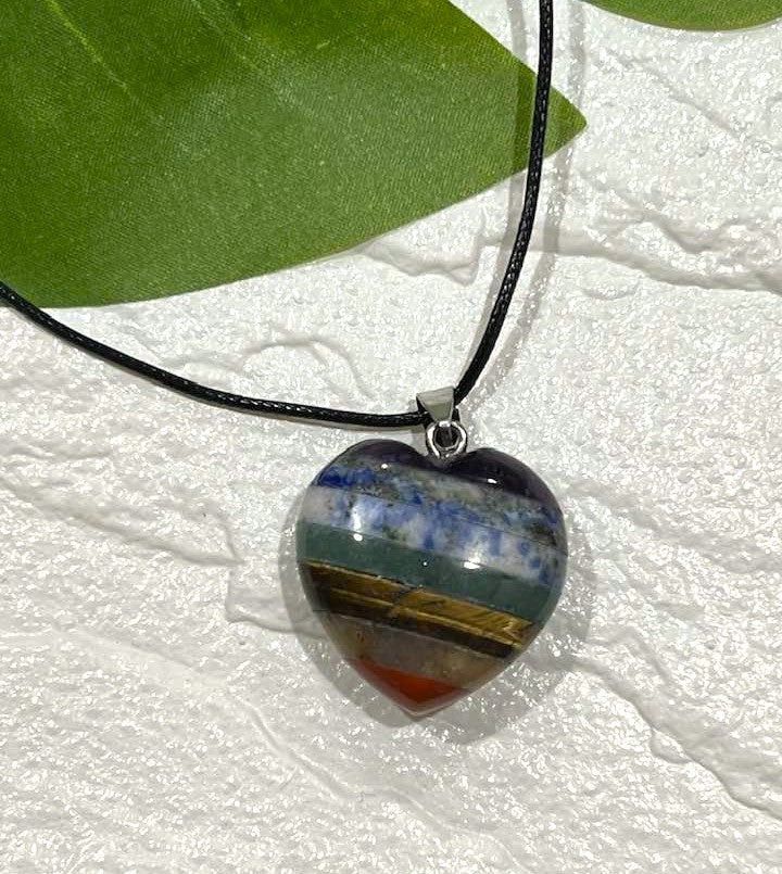Chakra Puffy Heart Necklace