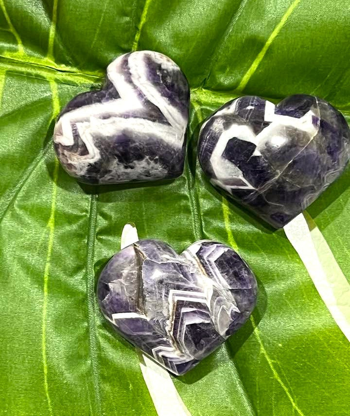 Chevron Amethyst Heart
