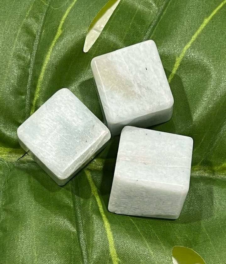 Cube in Aquamarine Lepidolite Lapis Lazuli