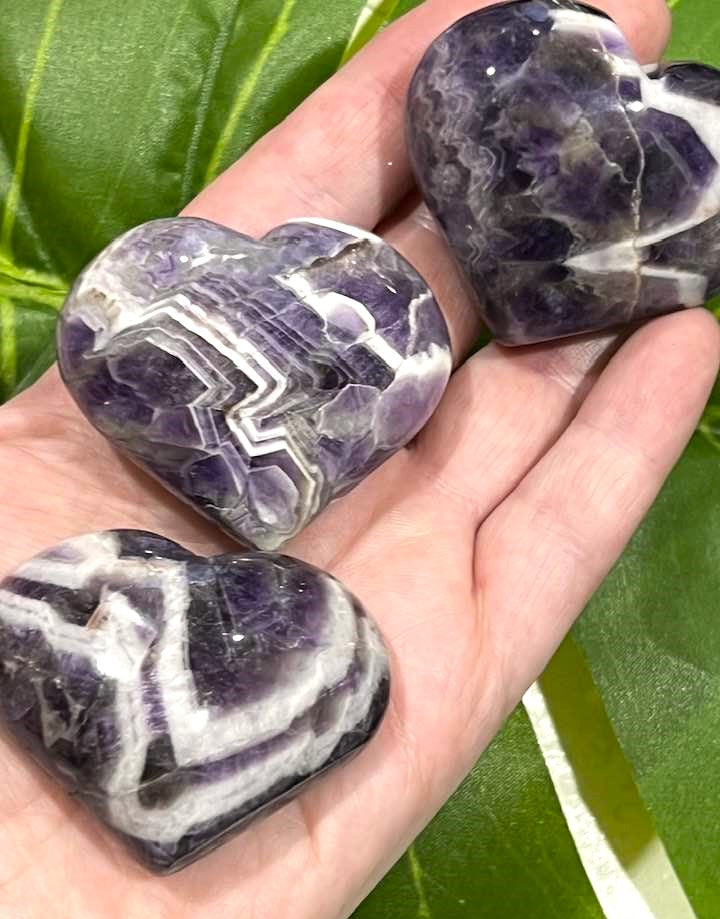 Chevron Amethyst Heart