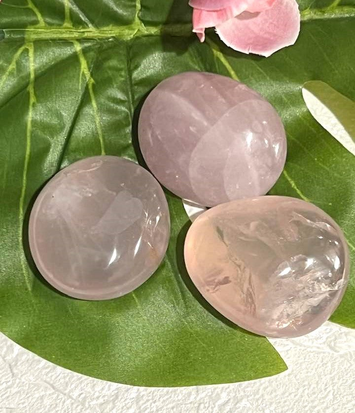Rose Quartz Palm Stone