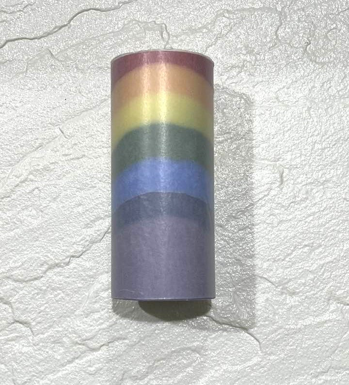 Rainbow Pillar Candle