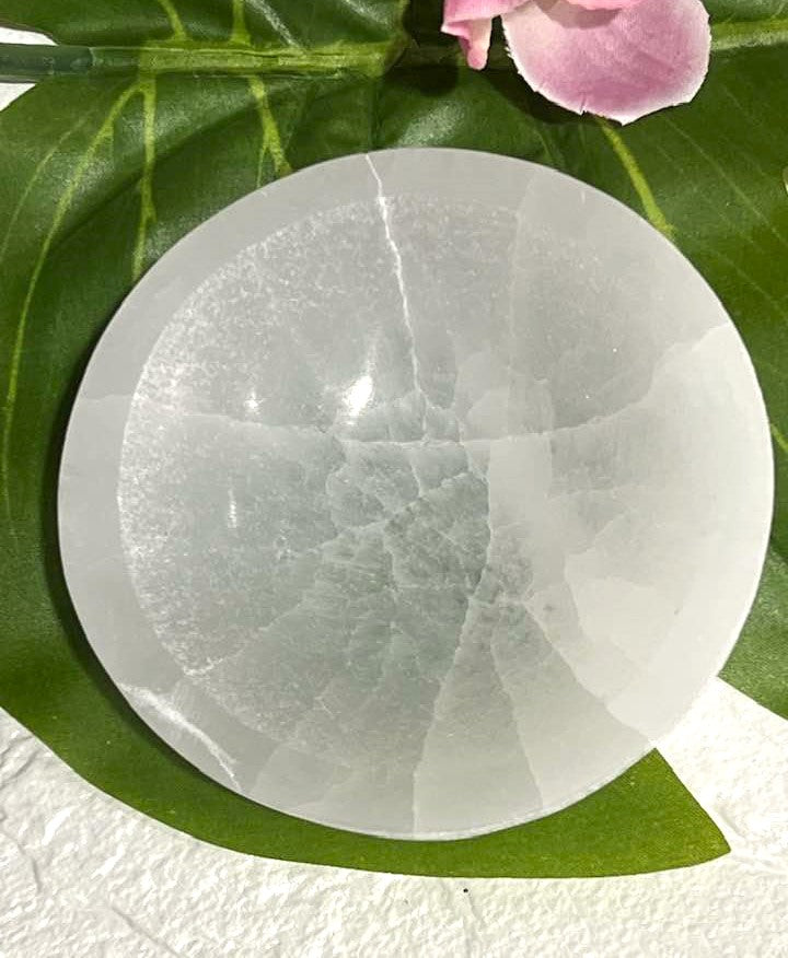 White Selenite Bowl