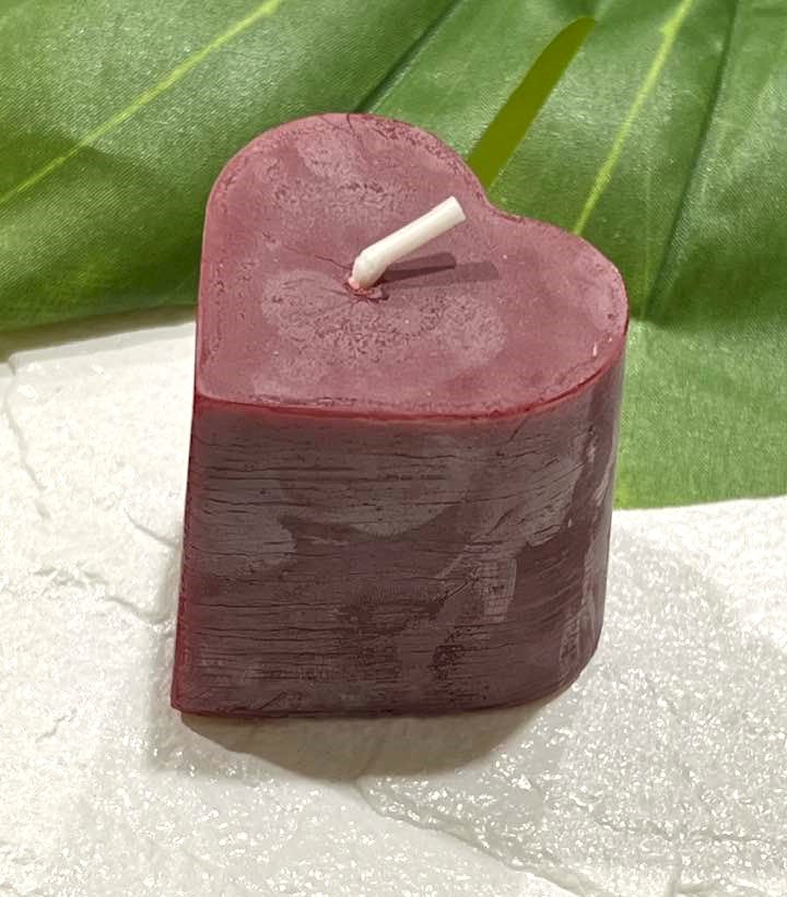 Red Heart Candle