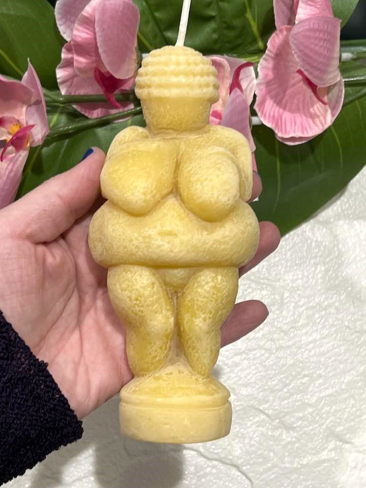 Beeswax Goddess of Fertility "Woman of Willendorf" Candle
