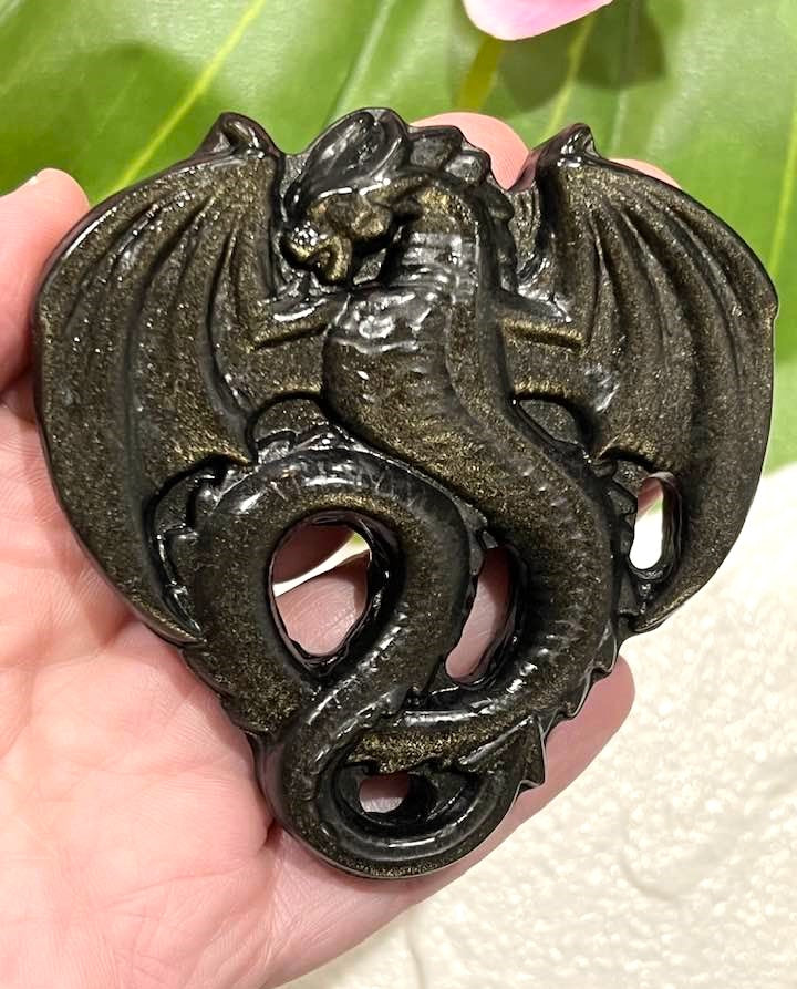 Gold Sheen Obsidian Dragon