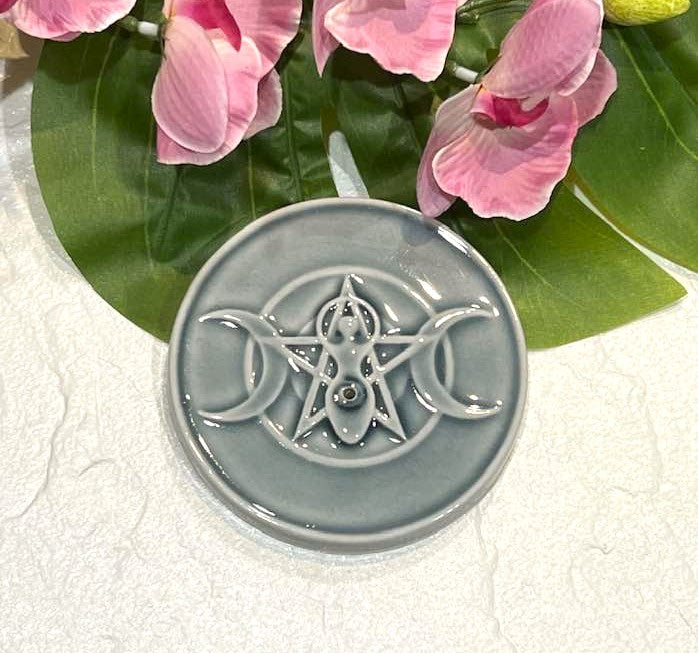 Triple Moon Goddess Stick Incense Holder