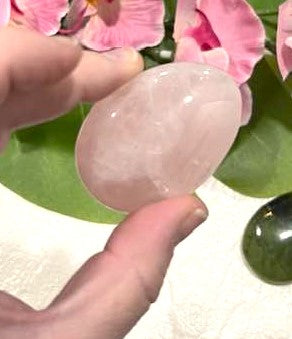Worry Stone in Rose Quartz, Fluorite, Canadian Jade, Howlite or Yellow Calcite