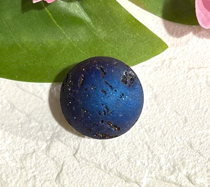 Peacock Druzy Sphere