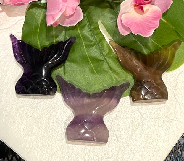 Mermaid Tail in Yellow or Purple Fluorite